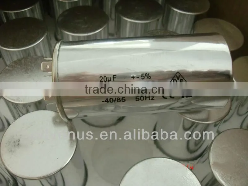aluminum case round cbb65 type air conditioner running capacitor