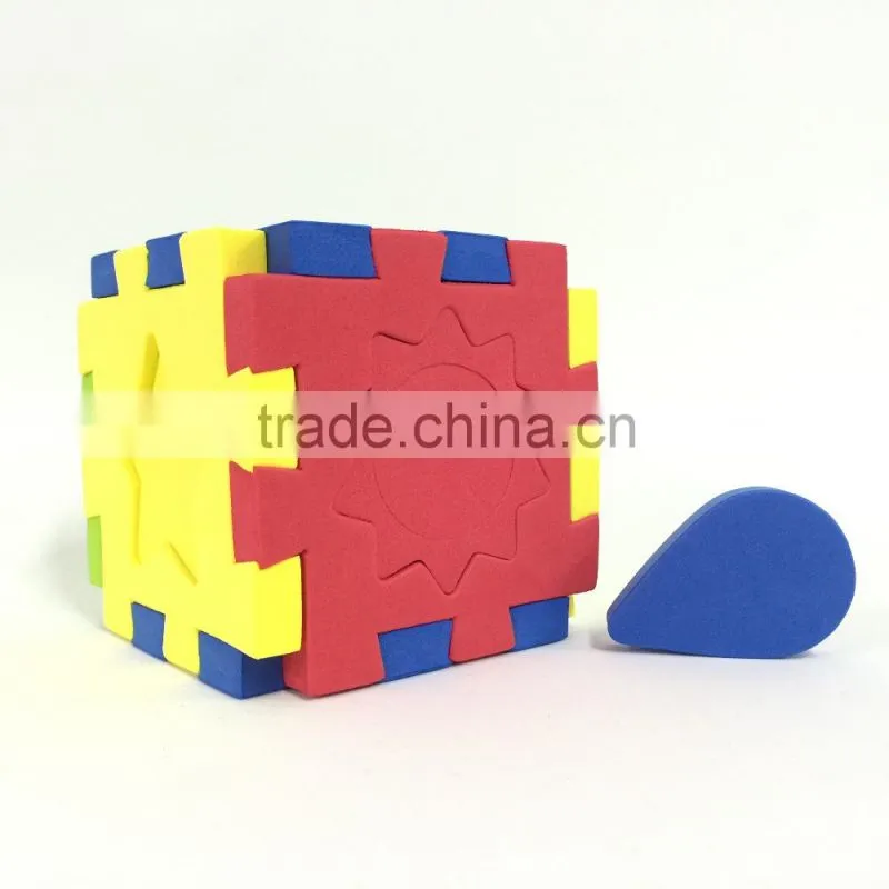 top sell Eva Foam Soft 3d Cube bath Puzzle toy