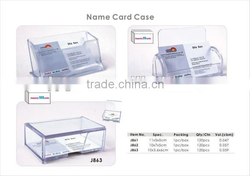 Wholesal Plastic Name Card Case with good quality