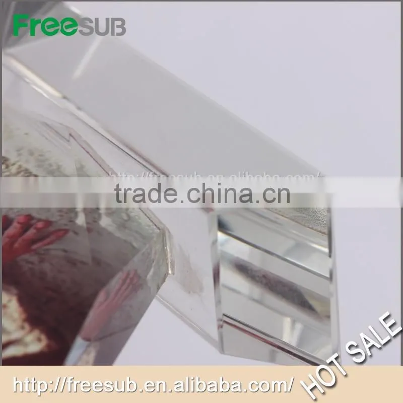 L160*H160*W35mm octagonal screen blank 3D sublimation 3d pictures in crystal