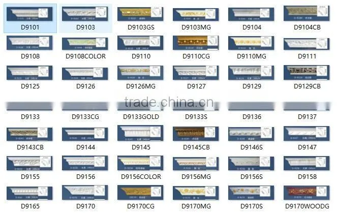 2016 Hotsales pu waterproof gypsum cornice for home decoration