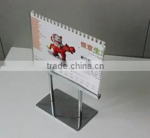 180H x 280W Counter Twin Stem Metal Acrylic Sign Holder | Chrome Base