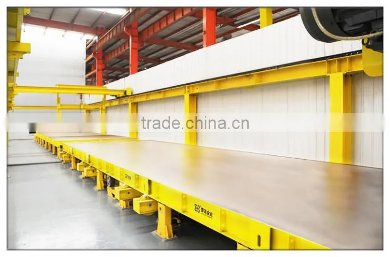 pallet circulation system for precast concrete elements production, stationary,