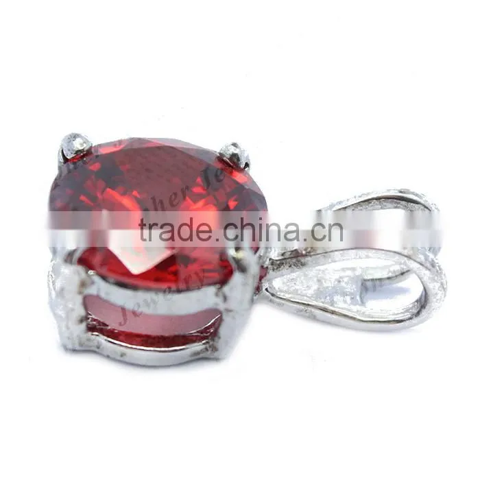 925 Sterling Silver Pendant Hight Guality CZ Pendant Gemstone Big Stone Pendant