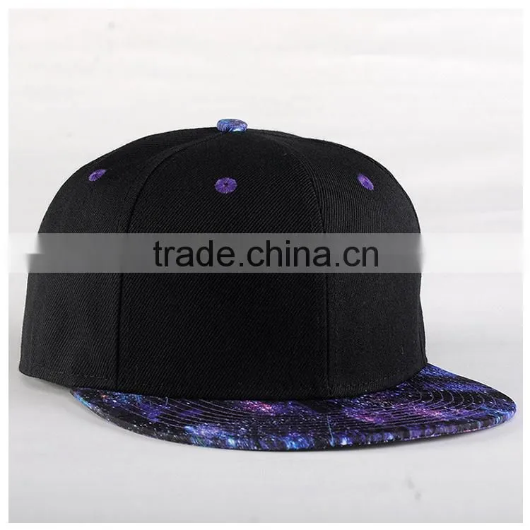 2015 custom design 100%acrylic plain black snapback wholesale