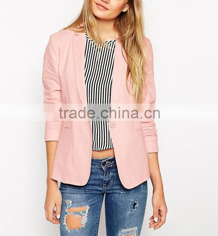 Wholesale business suits lady formal fashion new pink office work blazer woman