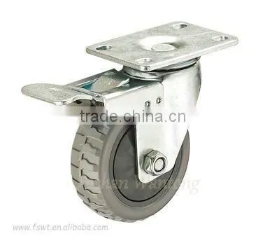 Polyurethane Medium Duty Threaded Stem Swivel Wheel Caster