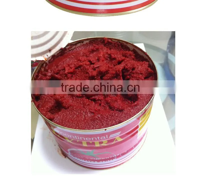 Tomato paste machine for good quality paste 2200gX6tins