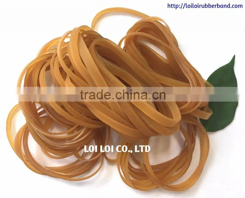 4cm Brown natural Elastic Rubber Band / Promotional Customized Latex rubber band for packaging and vegetable