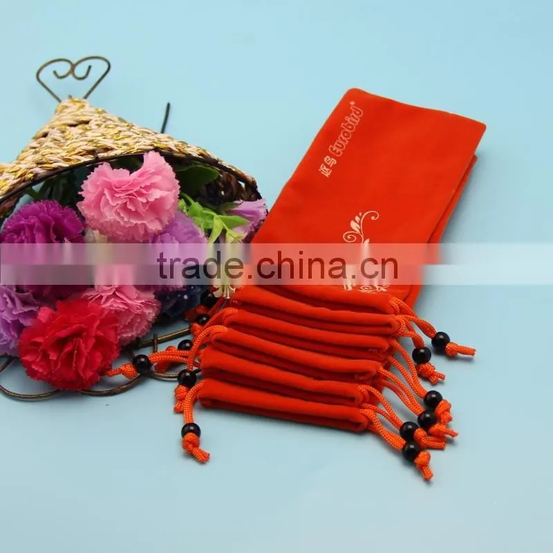 Long Velvet Pen Pouches /Bags with Drawsting