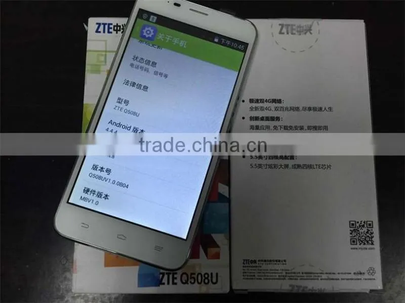 Original ZTE Q508U Android 4.4 Snapdragon 410 Quad Core 1.2Ghz 512MB RAM 4GB ROM 5.5inch 480*854px 3G 4G Dual SIM Smartphone