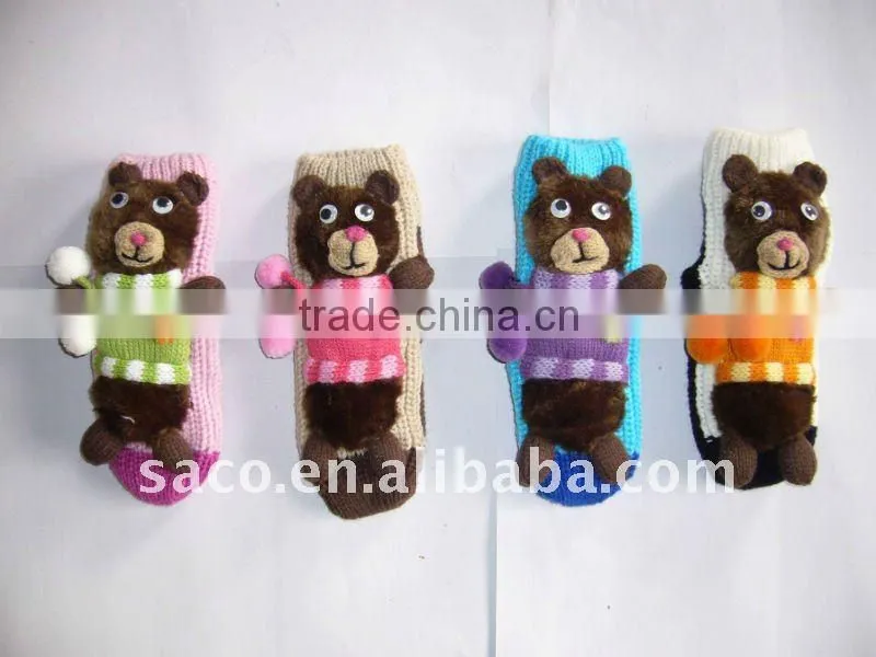 Fashion children's sock with the animal pattern on it