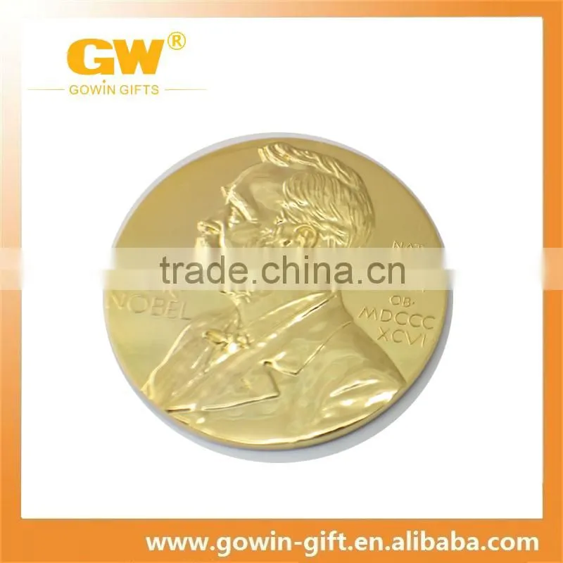 Custom souvenir engraved metal fake gold coin