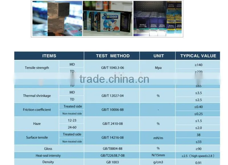 heat sealable bopp film manufacturer