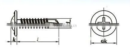Pan head CSK head wafer head self drilling screws DIN7504