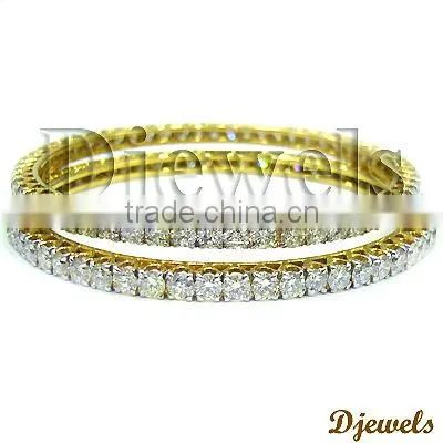 Diamond Gold Bangles, Indian Diamond Gold Bangles, Diamond Jewelry