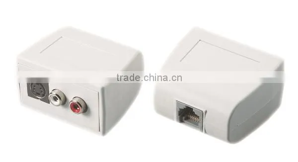 RJ45 8P8C UTP Jack to RCA Stereo and Composite Video Adapter