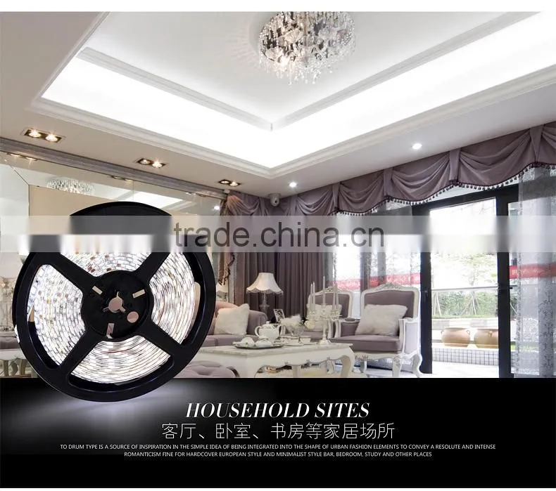 High quality Waterproof IP65 3528 60led/m Warm White flexible Led strip light