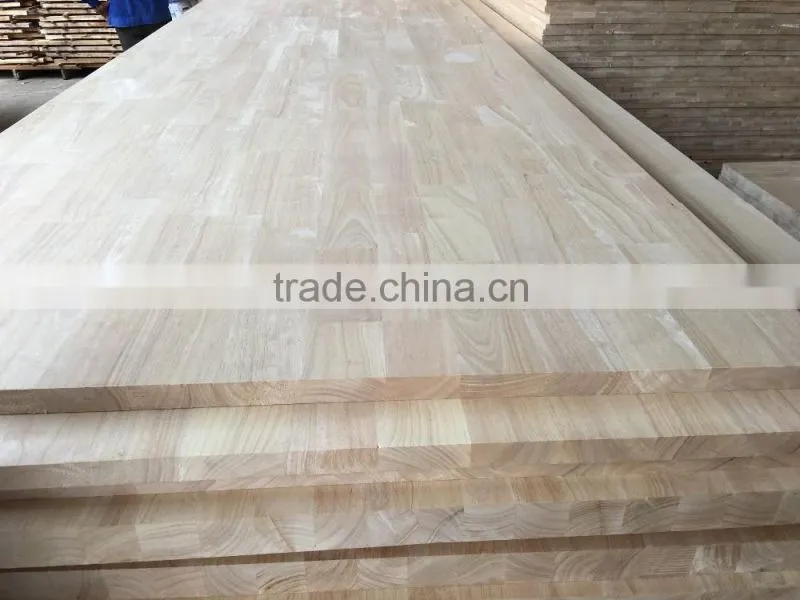 Rubber wood finger joint panel for stairs treads/rubber squares for window scantlings