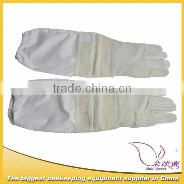 2014 Best quality Ventilate beekeeper cotton gloves/safety beekeeper gloves for beekeeper tool