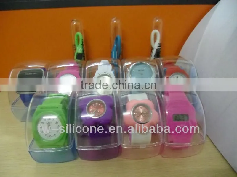 clear plastic watch box custom logo plastic watch box