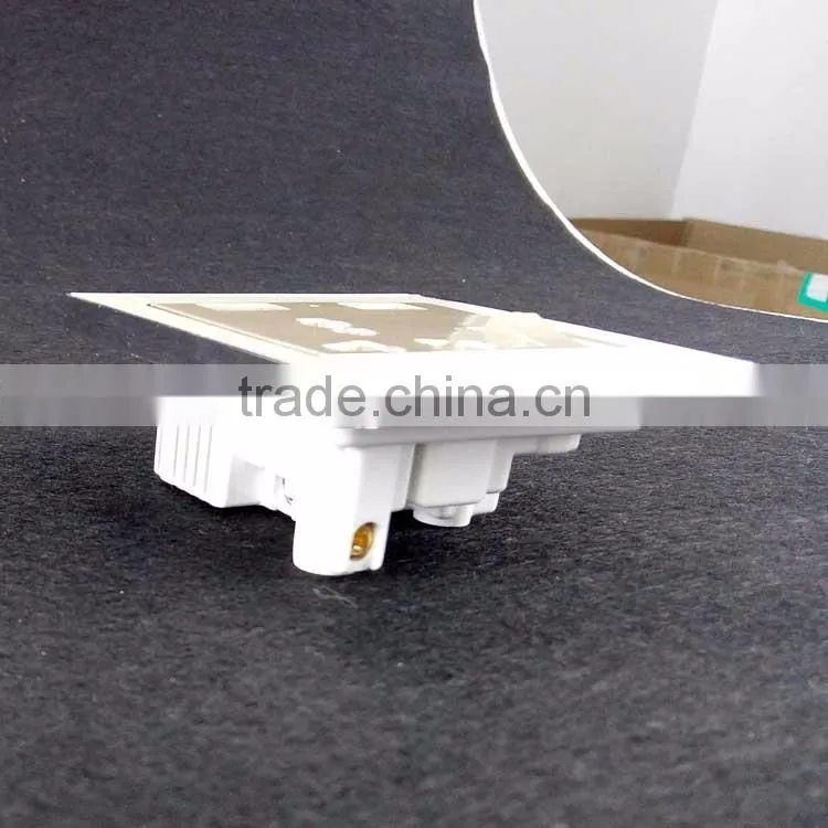 Stainless steel usb wall power socket with surge protector