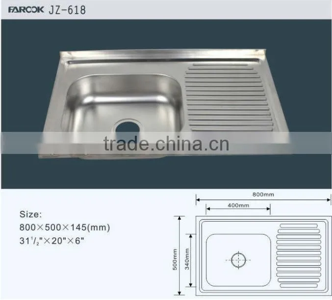 export South America Single Bowl Single tray kithen sink