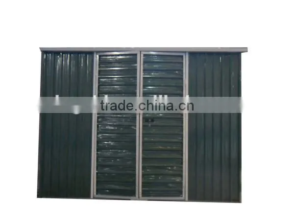 vertical hinged door metal storage shed