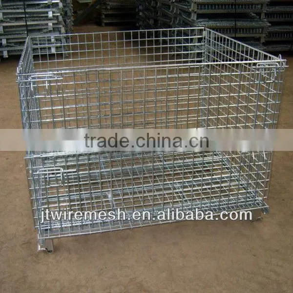Mesh box wire cage metal bin storage container
