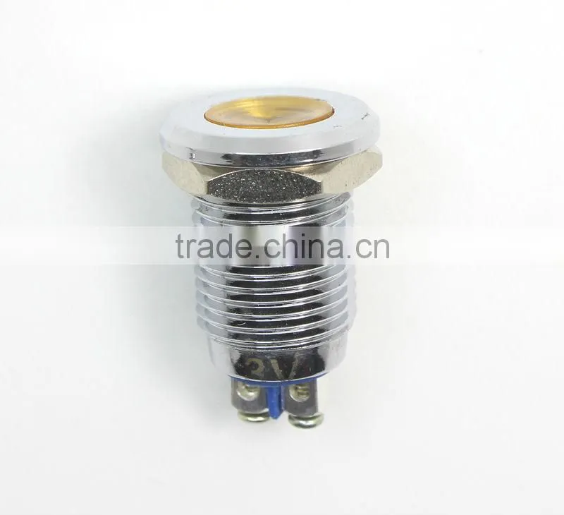 12mm metal 220 volt led indicator lights GQ12AS-D