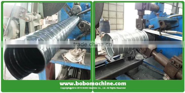 Corrugated spiral post tension duct making machine