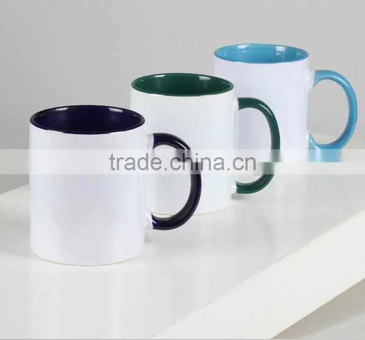 11oz Reinforced Porcelain White Mugs Inner Color Mug from China 10 Year+ Manufacturer