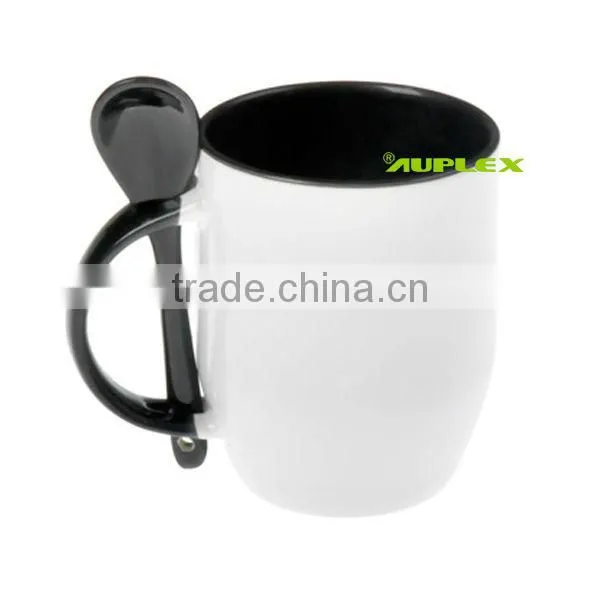 Sublimation Blanks Printable Mug with Spoon Sublimation White Mug (M-SF)