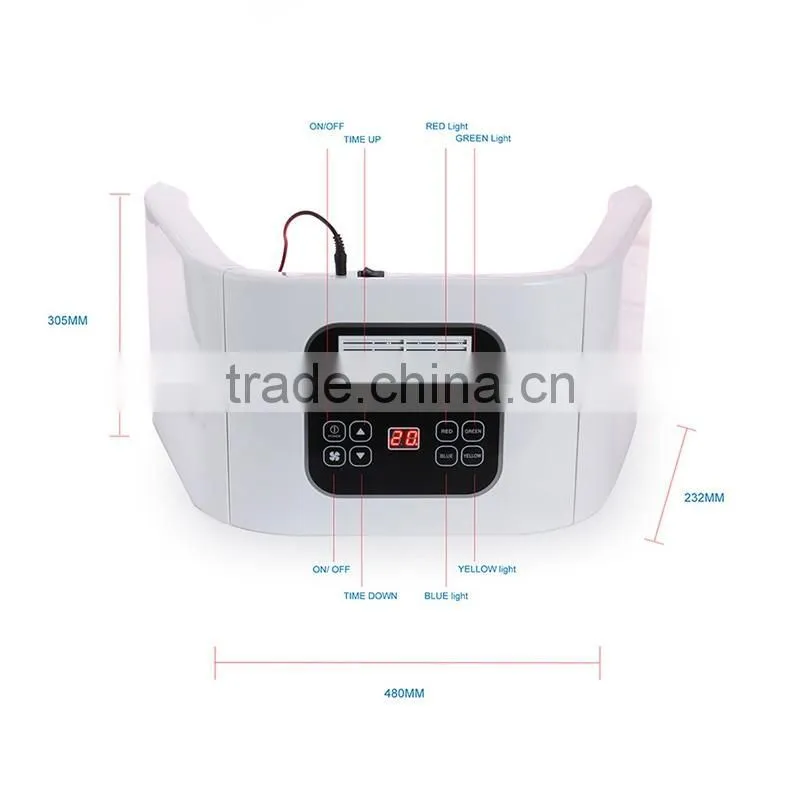 2017 Hot sale 4 color omega led light face mask light acne skin care PDT led light