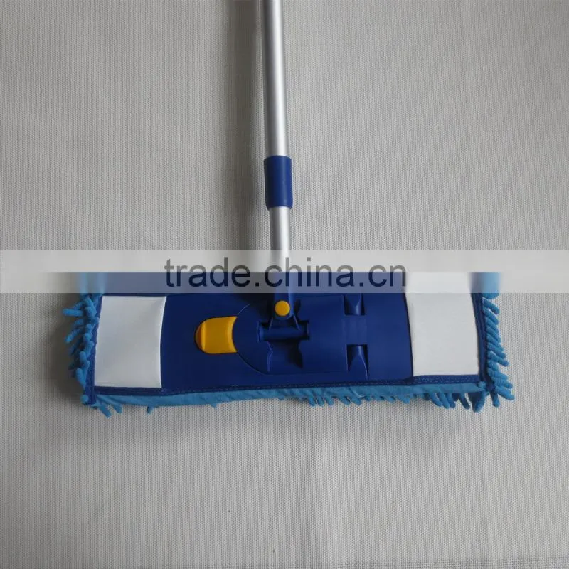 Scalable Long Handle Flat Floor Mop With Chenille Mop Head