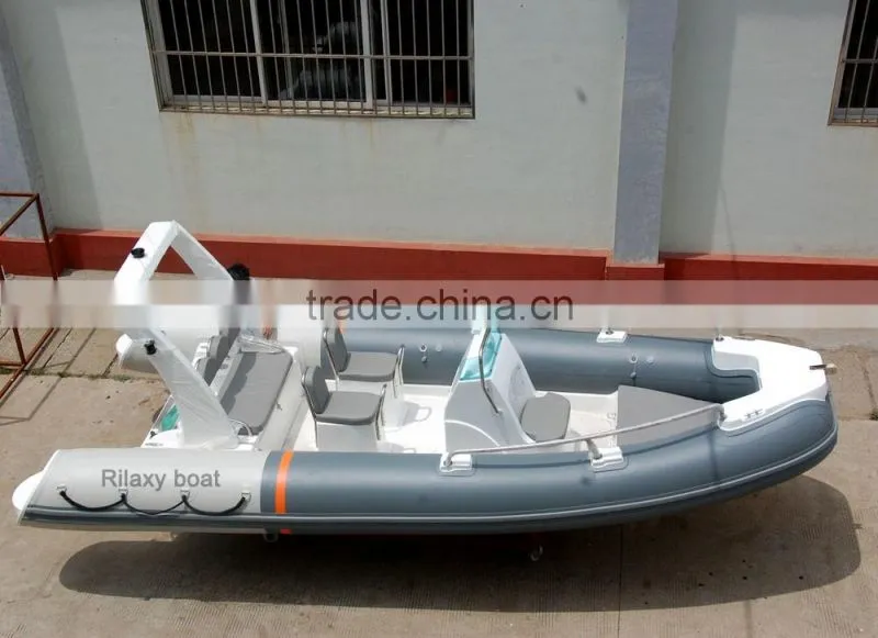 China manufacturer new 17' RIB rigid hypalon inflatable sport fishing boats for sale