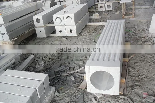 G603 Granite Decorative Square Columns For Gate Pillar Design
