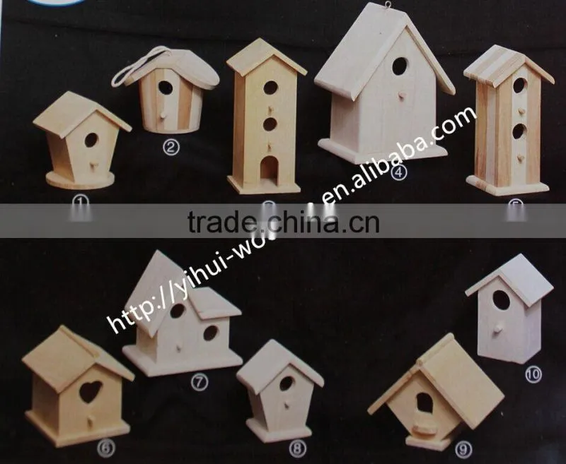 Simple Wooden craft Bird cage House