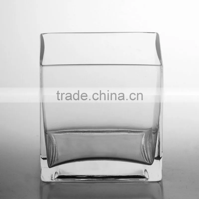 high quality black and white square glass vases
