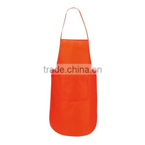 non-woven kitchen apron with front pocket as promotion