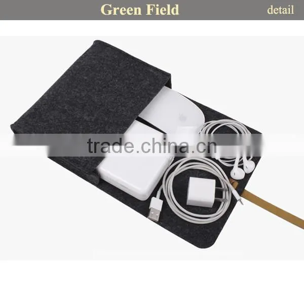 Dark grey felt accessory bags; travel storage phone bag