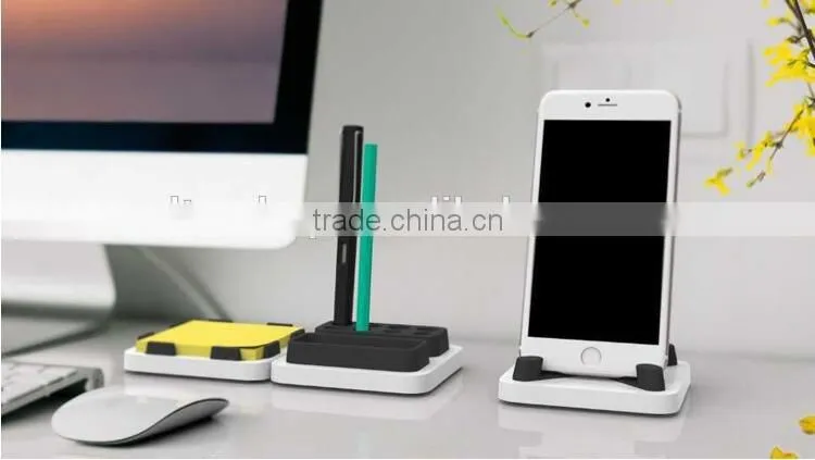 Creative Desktop Storage three-piece Simple Desk tool case memo paper box/phone dock/pencil vase