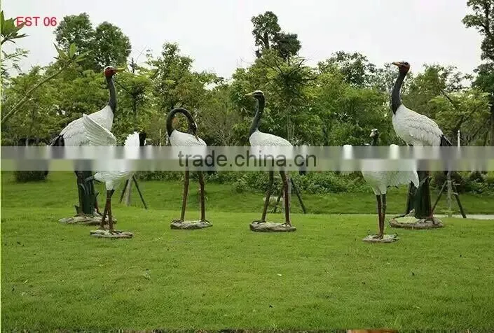 hot sale modern garden sculpture durable outdoor sculpture garden statues cranes