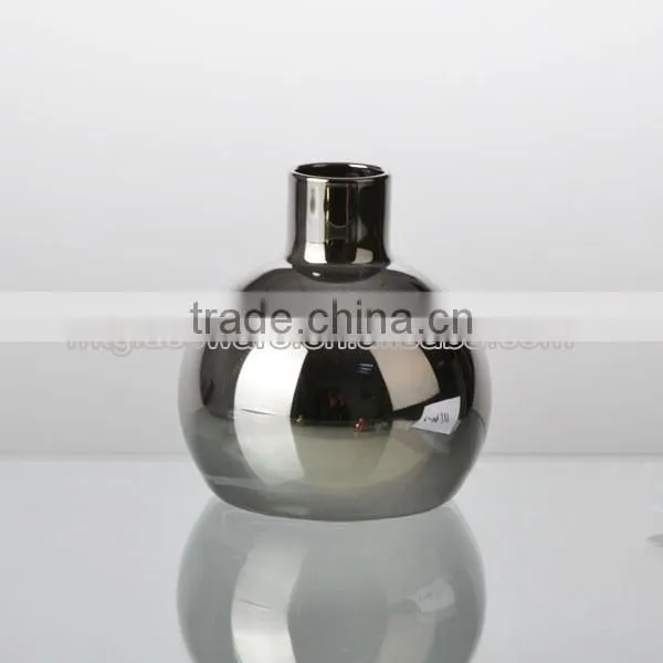 2-tier hand made top grade home decor color electroplate glass vase style