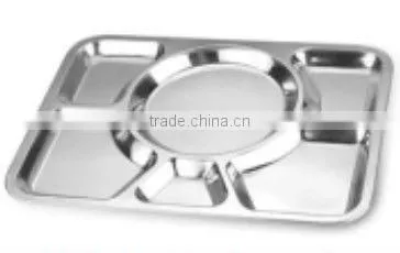 stainless steel fast food dinner plate