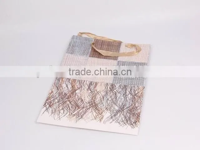 Foldable Gift Bag With Checked Pattern/ Shopping Bag