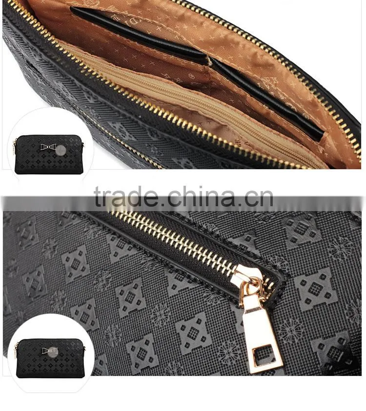 Real Leather Bowknot Zipper Clutch Wallet Smartphone Crossbody Bag for Women Teen Girls