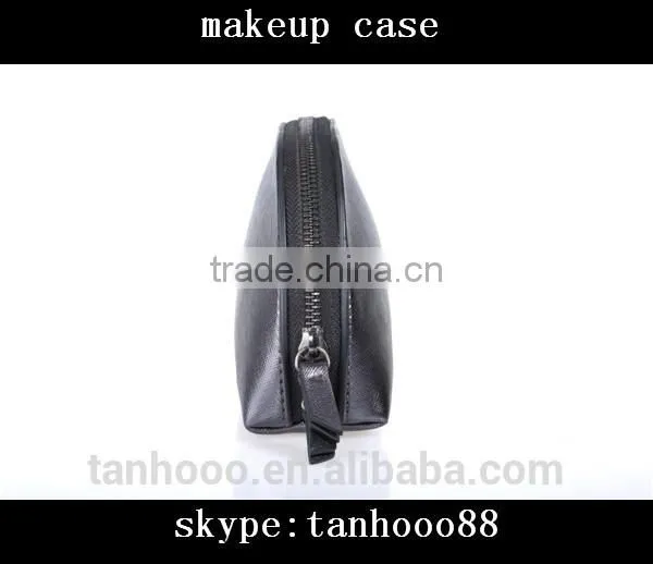Fashion Style Black Shell Shape Leather Makeup Bags Cases
