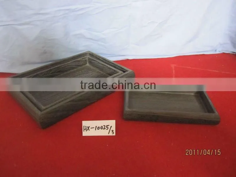 carbonized healthful wooden fruit tray,wooden tray