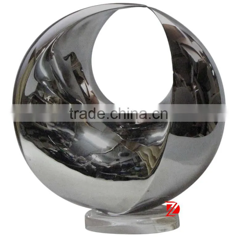 Indoor Shiny Stainless Steel Ring Sculpture